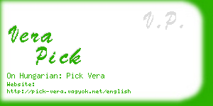 vera pick business card